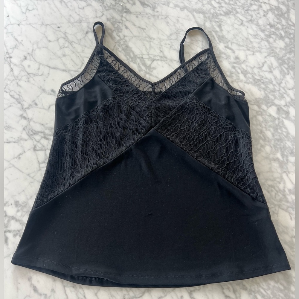 White House Black Market Black Lace Cami
